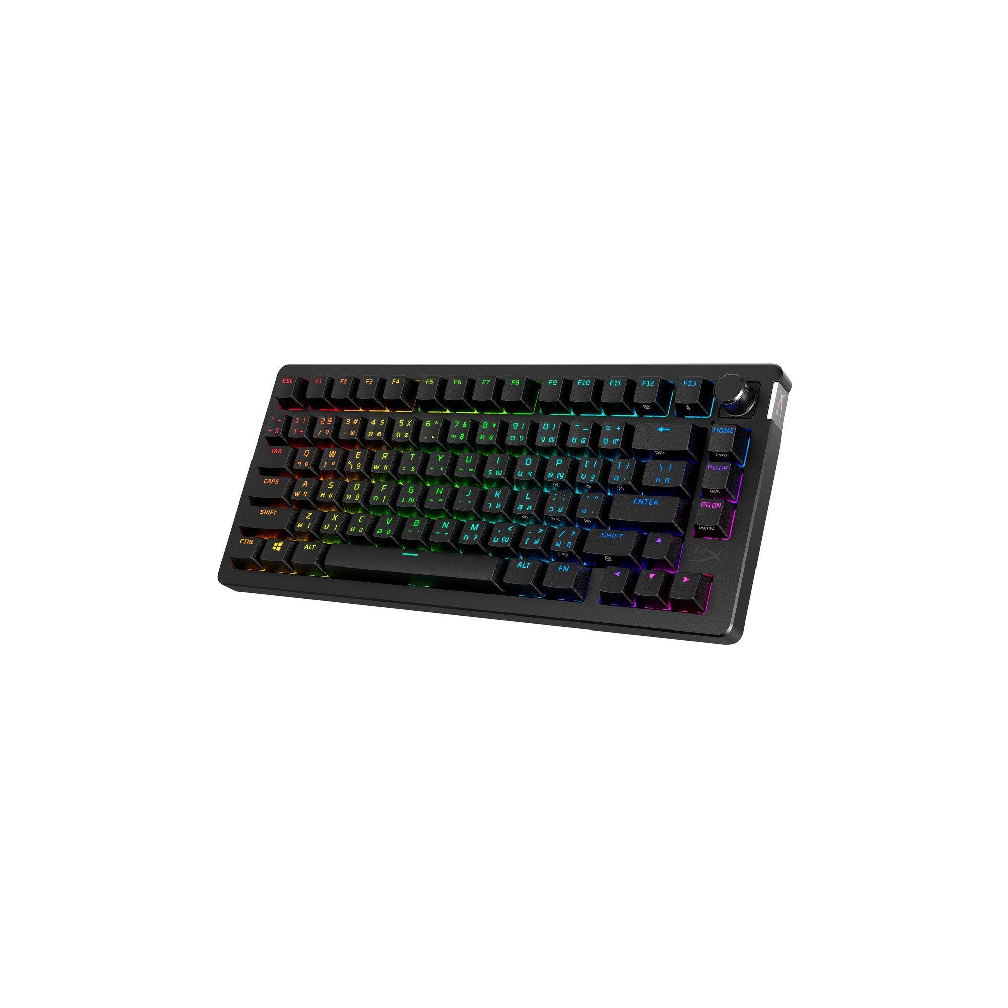 Teclado HYPERX Alloy Rise 75 Wireless (Interruptor de chave mecânico - 75% - RF Wireless + Bluetooth - Preto) — miniatura 3