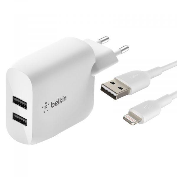 Carregador de Telemóvel BELKIN WCD001VF1MWH (USB Type-A para Lightning - Branco), miniatura 2