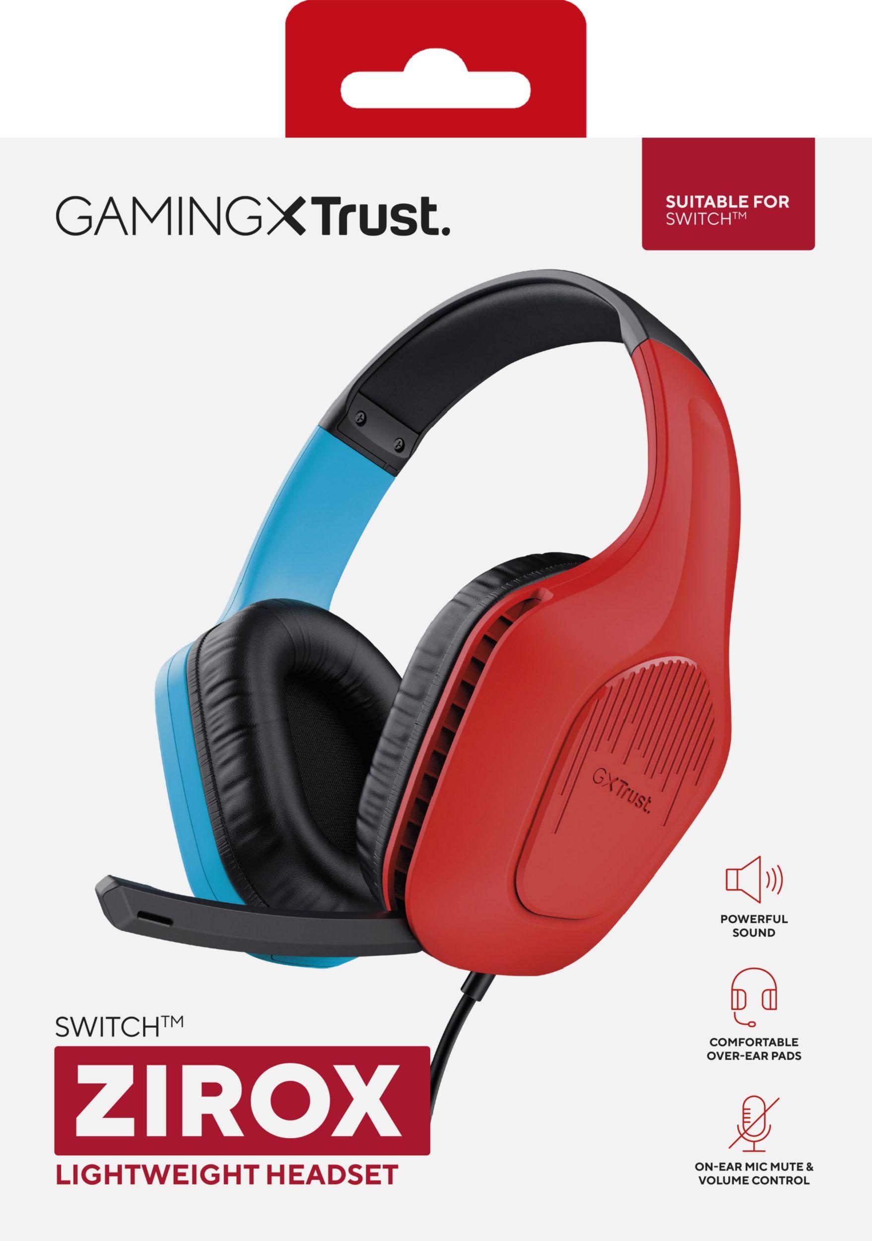 Headset Gaming TRUST GXT 416S Zirox (Binaural - Com fios - Circum-aural - Preto, Ciano e Vermelho) — miniatura 9