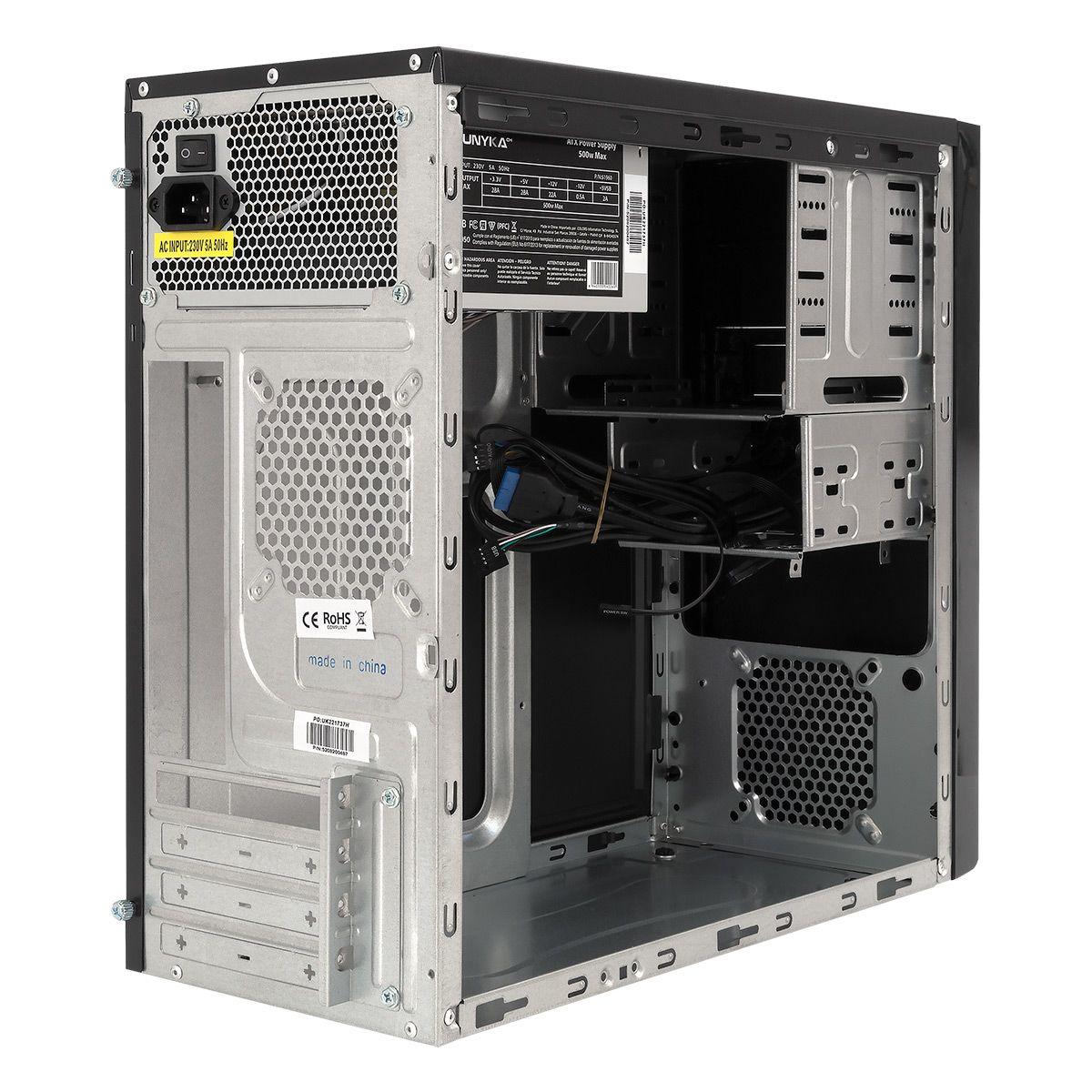 Caixa PC Micro-ATX UNYKACH UK-6023 U3 (Micro-ATX - 500 W - Torre - Preto), miniatura 5