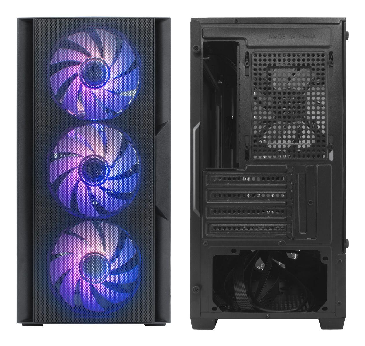 Caixa de Computador COOLBOX GM220 MPFusion (Micro ATX, Mini-ITX - Micro Tower - Plástico, aço, vidro temperado - Preto) — miniatura 3