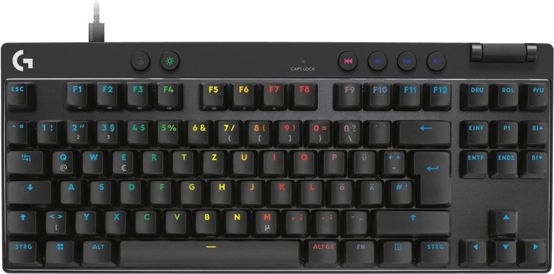 Teclado LOGITECH G PRO X RAPID TKL (Alemão - Interruptor magnético-mecânico - Tenkeyless - Preto)