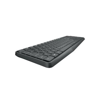 Conjunto de Teclado e Rato LOGITECH MK235 (Croata, Esloveno - Membrana - Tamanho completo - Cinzento)