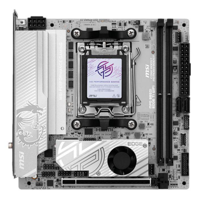 Motherboard MSI MPG B850I EDGE TI WIFI (AM5 - Mini-ITX - Duplo canal - Cinzento), miniatura 2