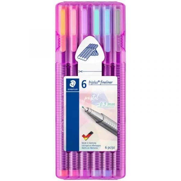 Canetas Fineliner STAEDTLER Triplus rPP 334 SB6 PA (6 cores pastel), miniatura 2