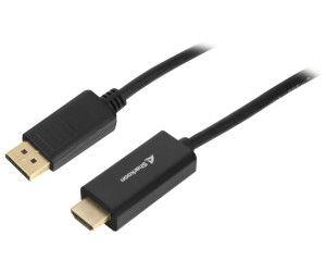 Cabo Adaptador SHARKOON DisplayPort 1.2 para HDMI 4K (3 m - Branco), miniatura 3