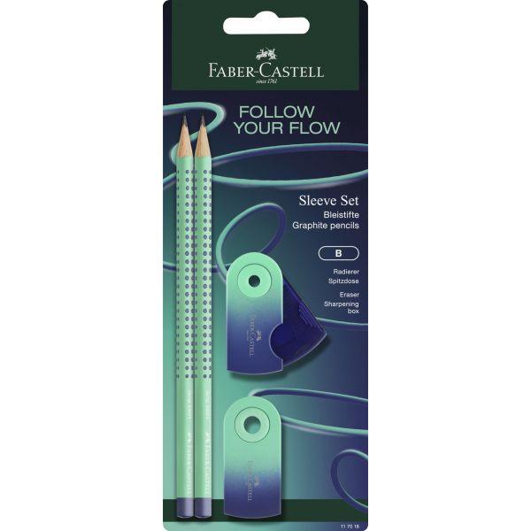 Conjunto de Escrita FABER-CASTELL Flow Edition Grip Set BK Buzzing Blue (Azul) — miniatura 2