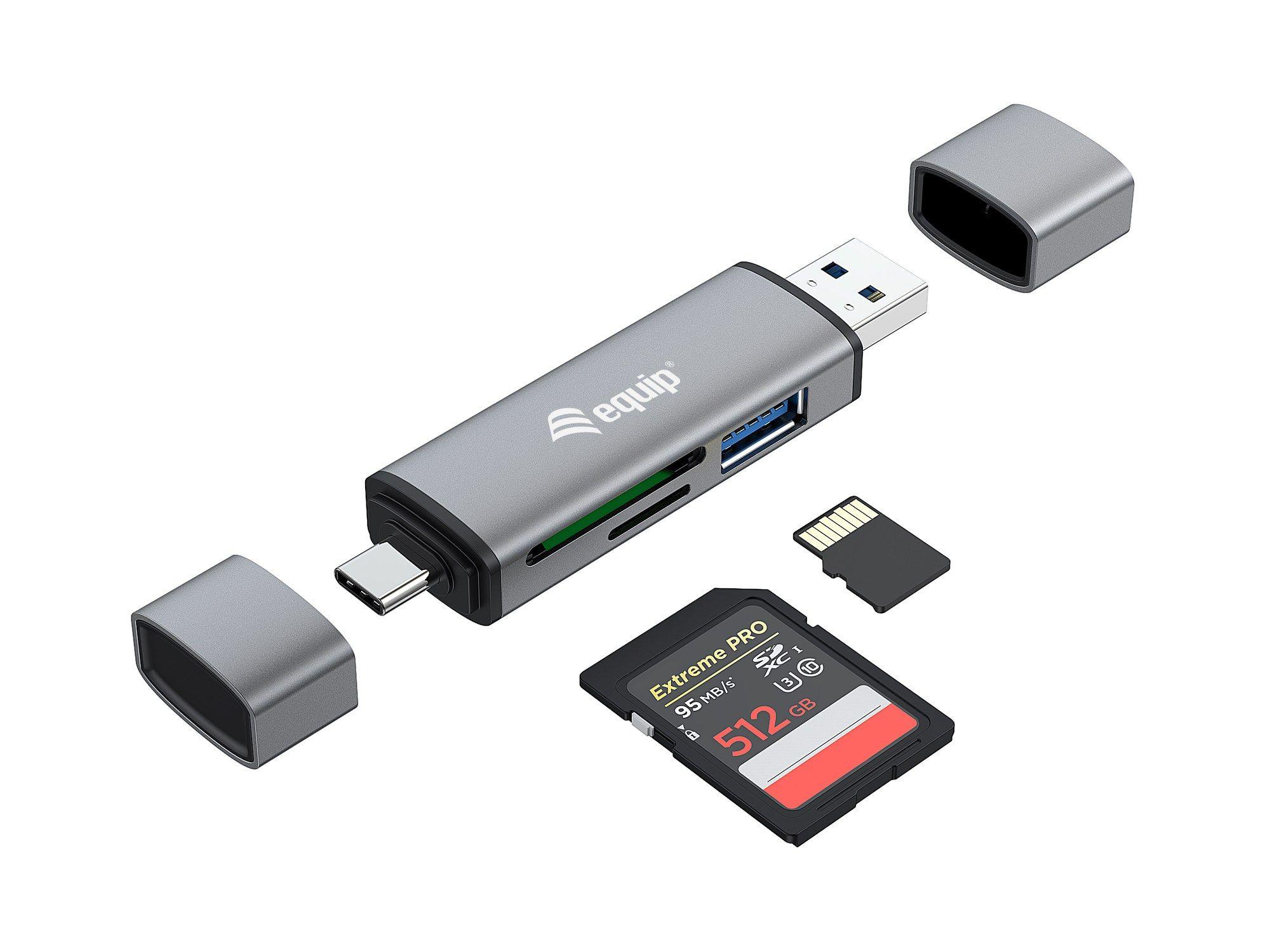 Leitor de Cartões EQUIP 245460 (USB 3.2 Gen 1 Type-A/Type-C - Cinzento), miniatura 3