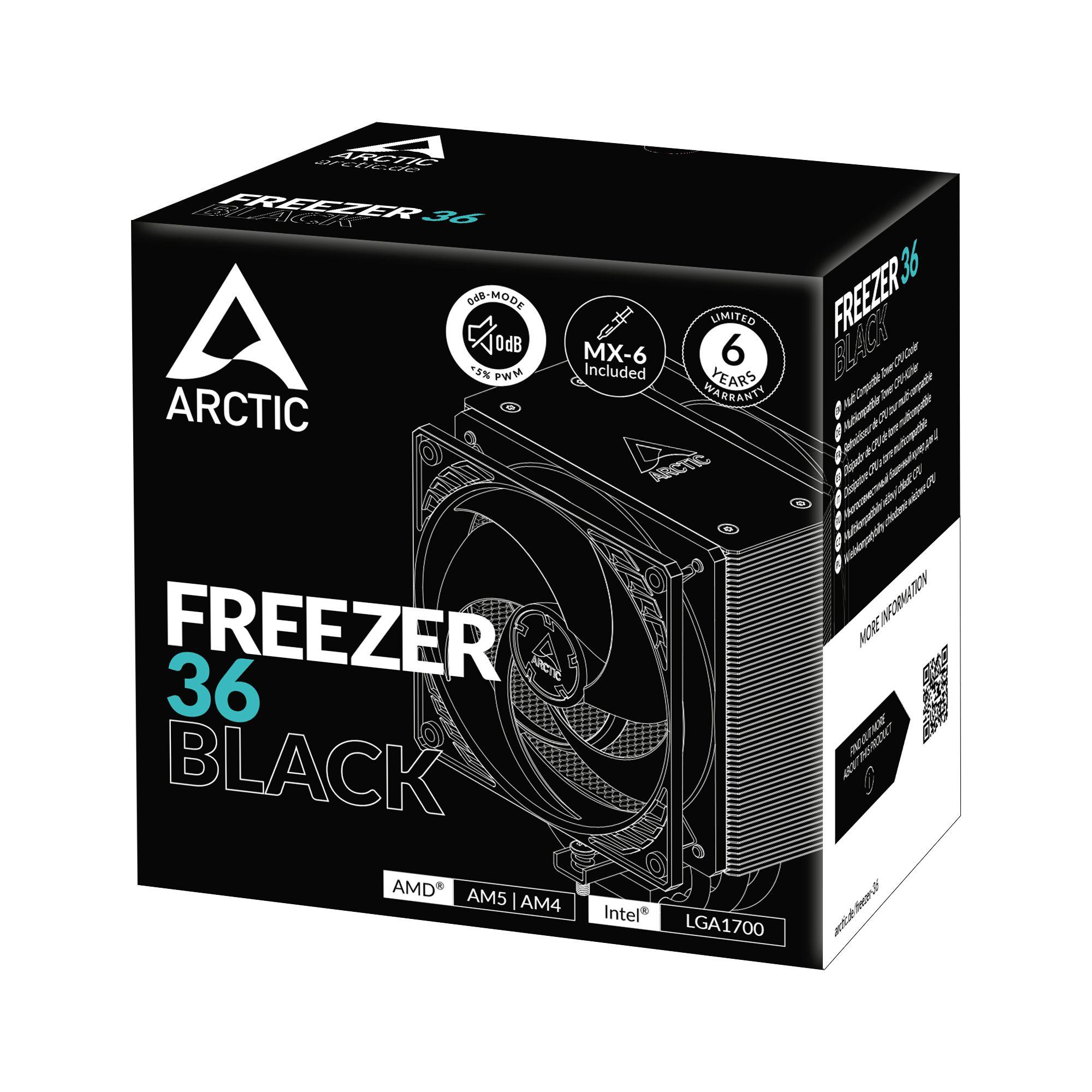 Dissipador de Processador ARCTIC Freezer 36 (LGA 1851, LGA 1700, AM4, AM5 - AM4, LGA 1700, LGA 1851, AM5 - 120 mm - Preto) — miniatura 5