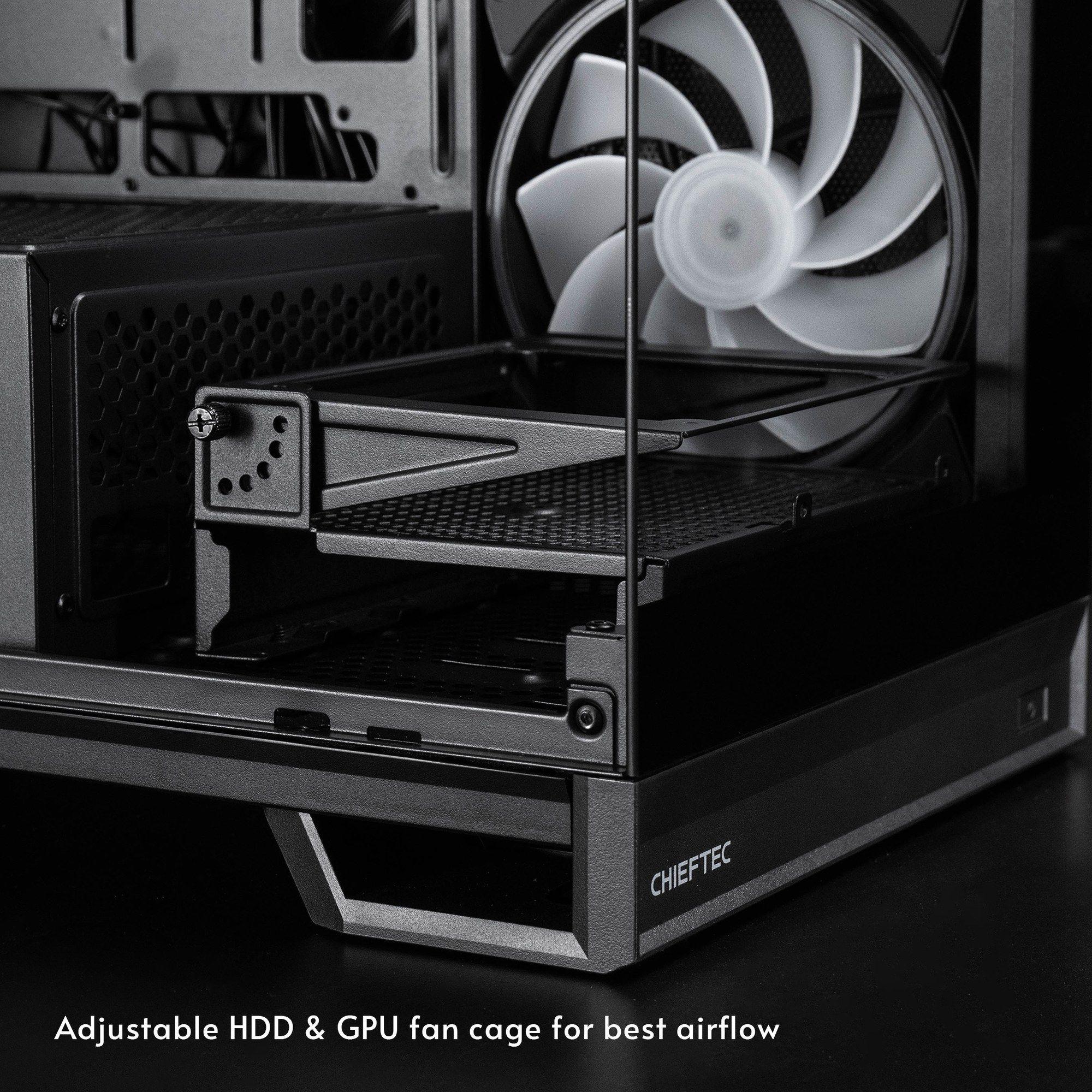 Caixa de Computador CHIEFTEC VISTA Max GX-30B-OP (ATX, Mini-ITX, Micro ATX - Midi Tower - 17,8 cm - Preto) — miniatura 14
