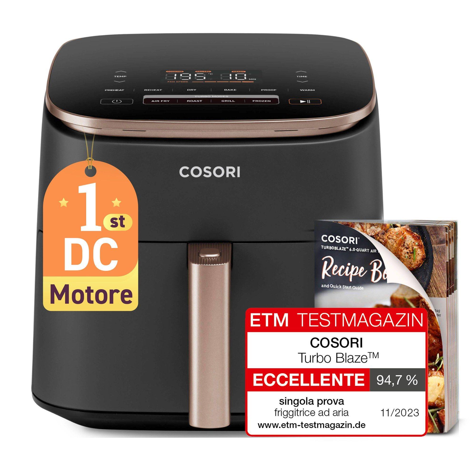 Fritadeira a Ar COSORI Turbo Blaze Chef Edition CAF-DC602-KEUR (1725 W - 230 °C - 30 °C - Preto)