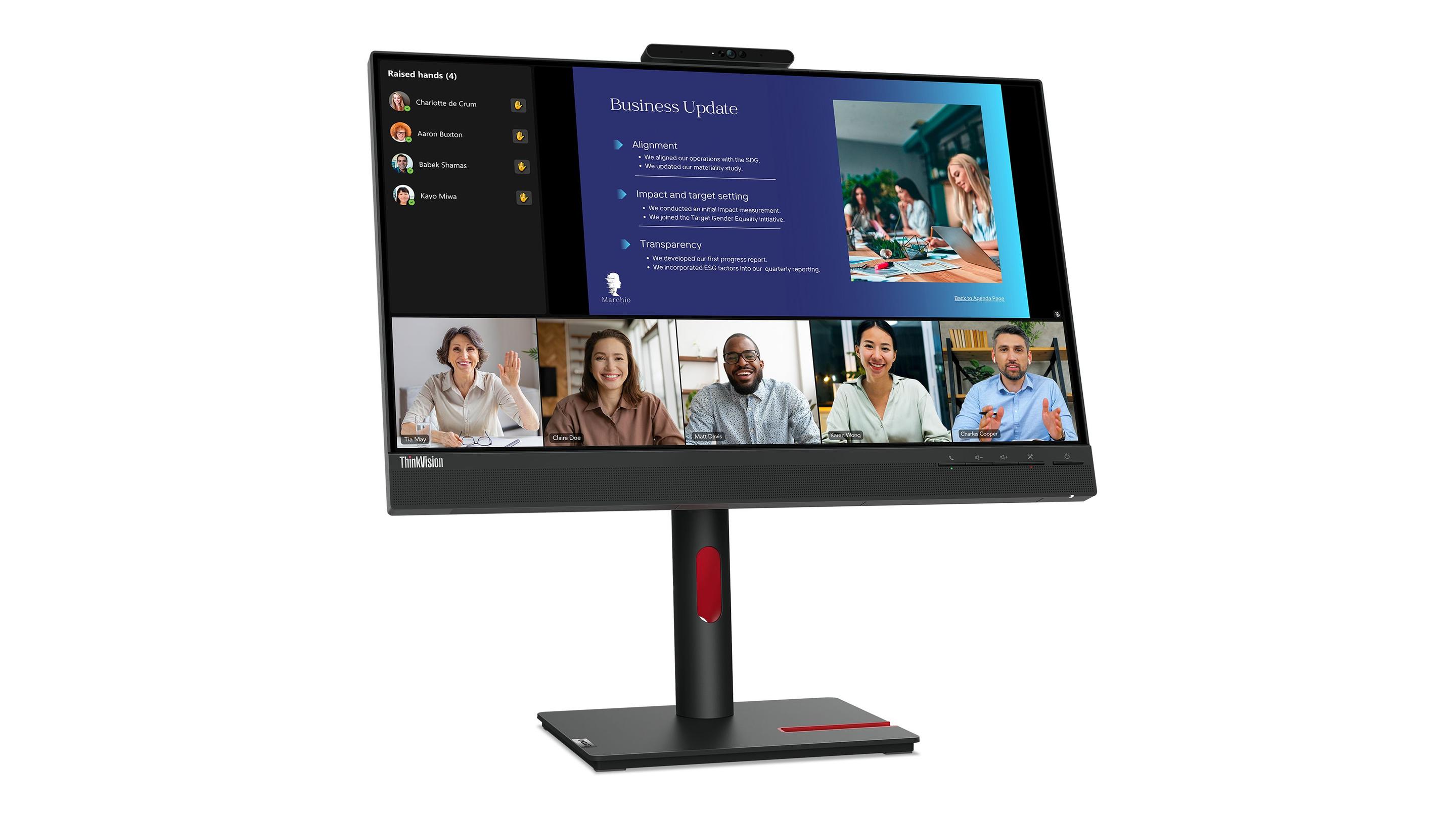 Monitor LENOVO ThinkVision T24v-30 (23,8" - IPS - 75 Hz - Preto) — miniatura 2