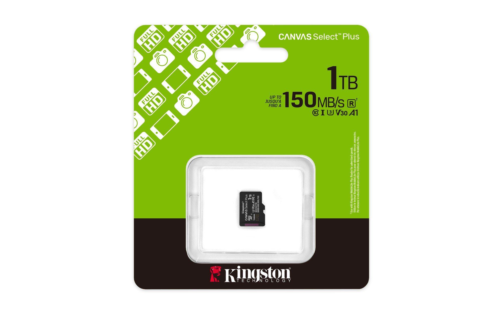 Cartão de Memória KINGSTON Canvas Select Plus Gen3 (1TB - Classe 10 - 150 MB/s - Preto), miniatura 3
