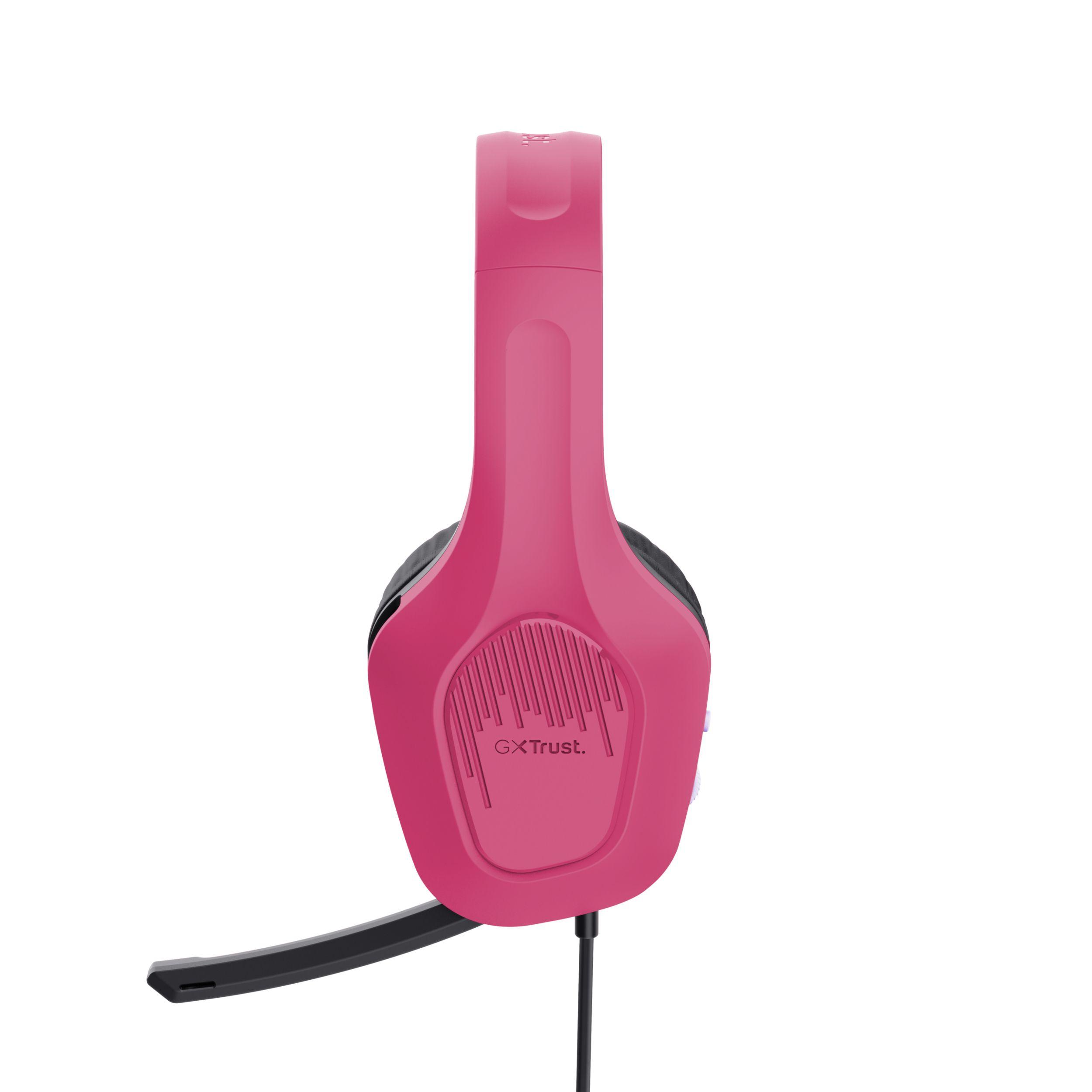 Headset Gaming TRUST GAMING GXT 415P Zirox (Binaural - Com fios - Circum-aural - Rosa), miniatura 6