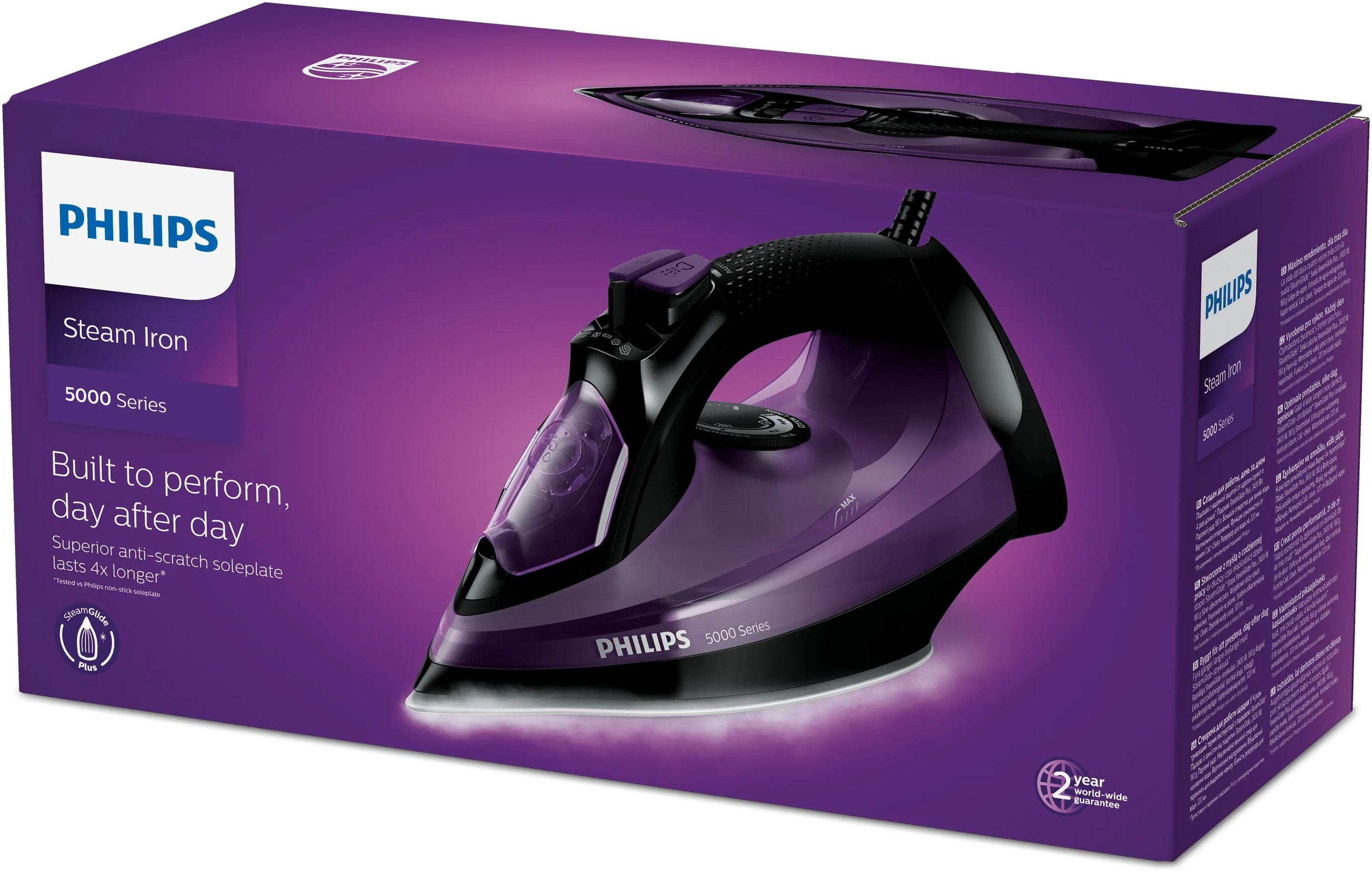Ferro de Engomar PHILIPS DST5030/80 (2400 W - 0,32 l - Base SteamGlide Plus - Violeta) — miniatura 4