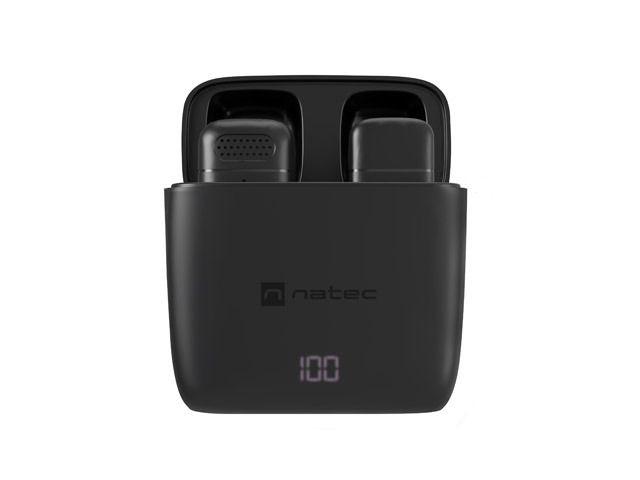 Microfone de Lapela Sem Fios NATEC Hopper NMI-2255 (Sem fios - 20-20000 Hz - 48 kHz - Preto)