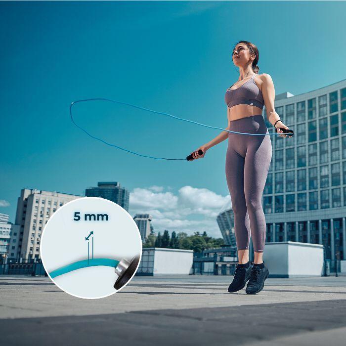 Corda de Saltar CECOTEC DrumFit Jump Rope (PVC - 295 cm - Preto e Azul) — miniatura 4