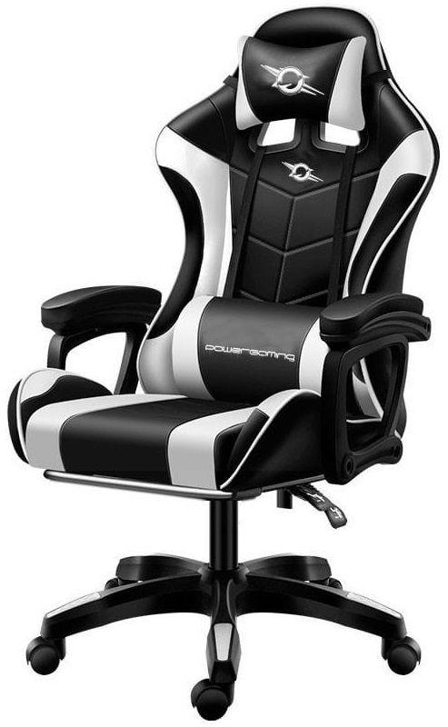 Cadeira Gaming POWERGAMING 813 (Pele sintética - Preto/Branco) — miniatura 2