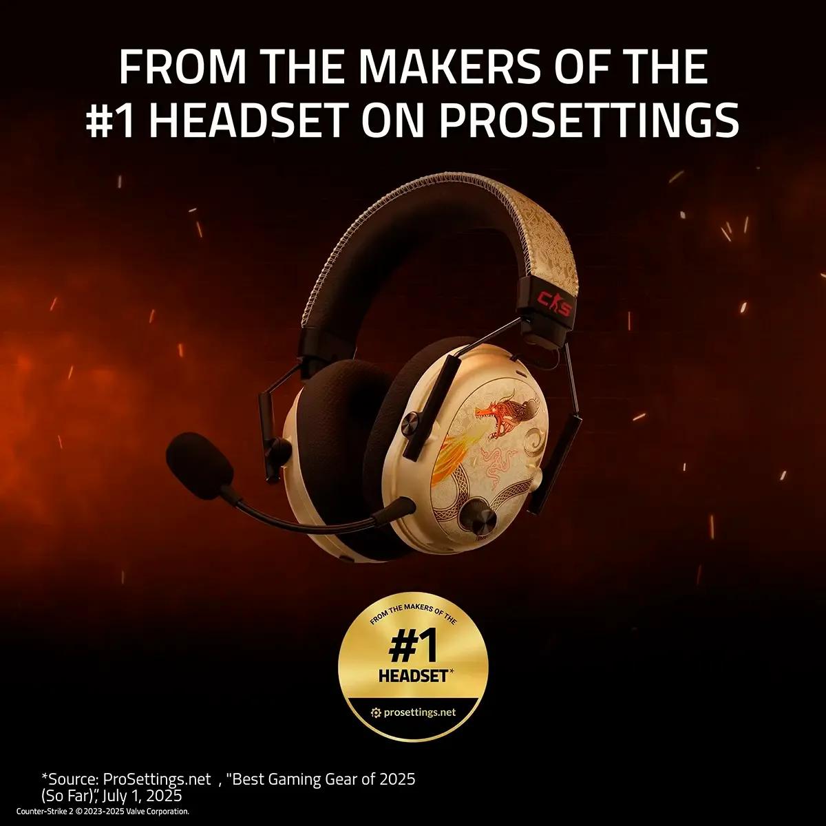 Headset Gaming RAZER BlackShark V3 Pro Counter-Strike 2 Edition (Binaural - Com fios e sem fios - Circum-aural - Preto), miniatura 2