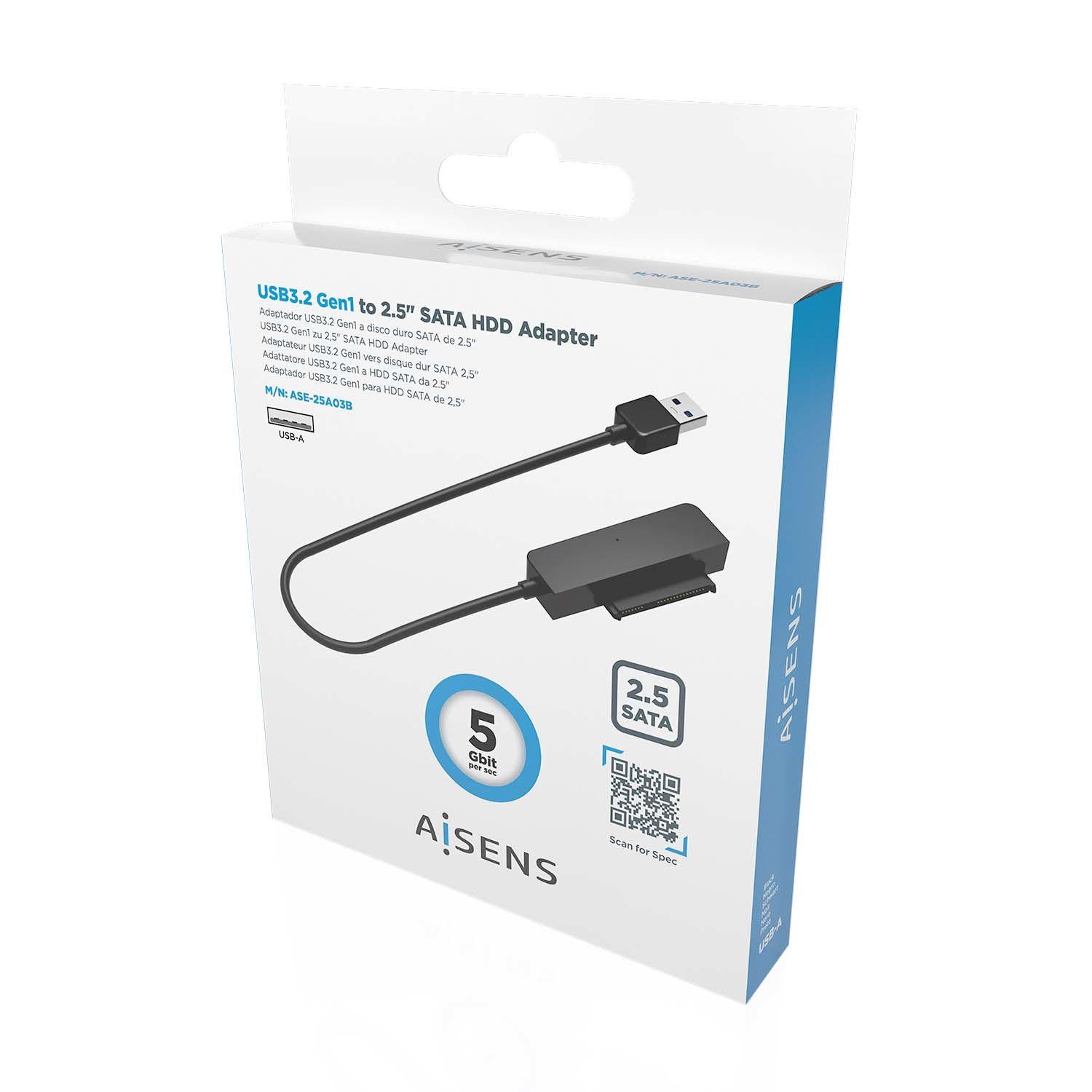 Cabo Adaptador AISENS ASE-25A03B (2,5" - Preto) — miniatura 5