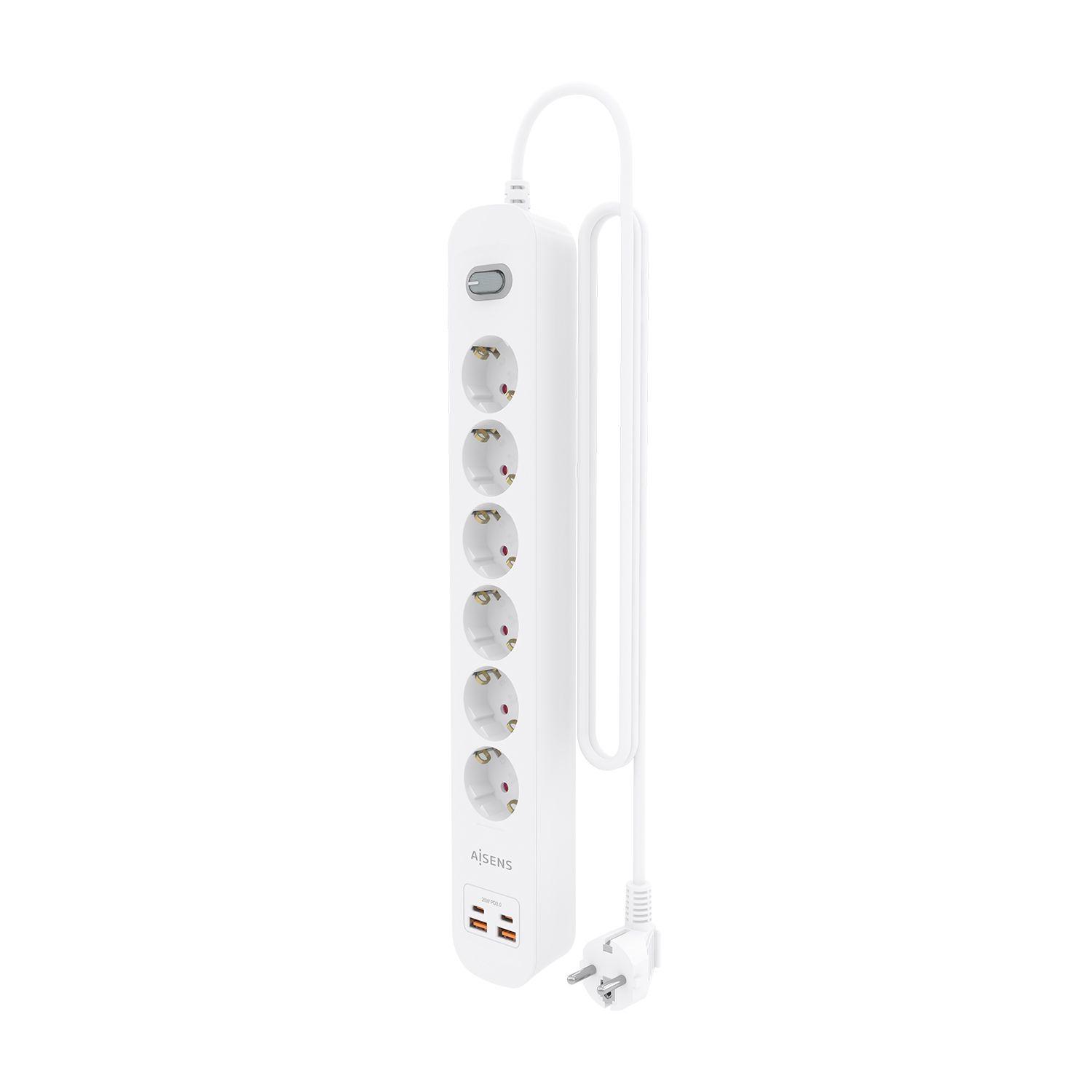Extensão Elétrica AISENS ASPS-2A2C16-W (Cobre - Branco) — miniatura 3