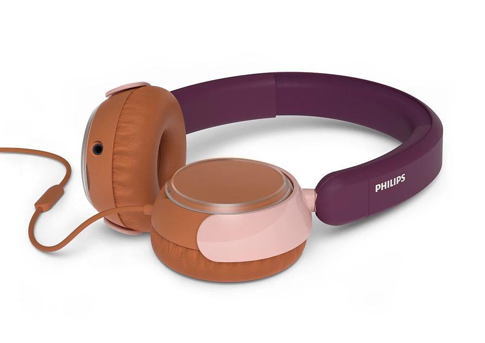 Auscultadores PHILIPS TAK2000MP/00 (Binaural - Com fios - Supra-aural - Rosa e Roxo), miniatura 2