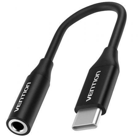 Adaptador de Áudio VENTION BIHBA (10 cm - USB Tipo-C macho - Jack de 3,5 mm fêmea - Preto)
