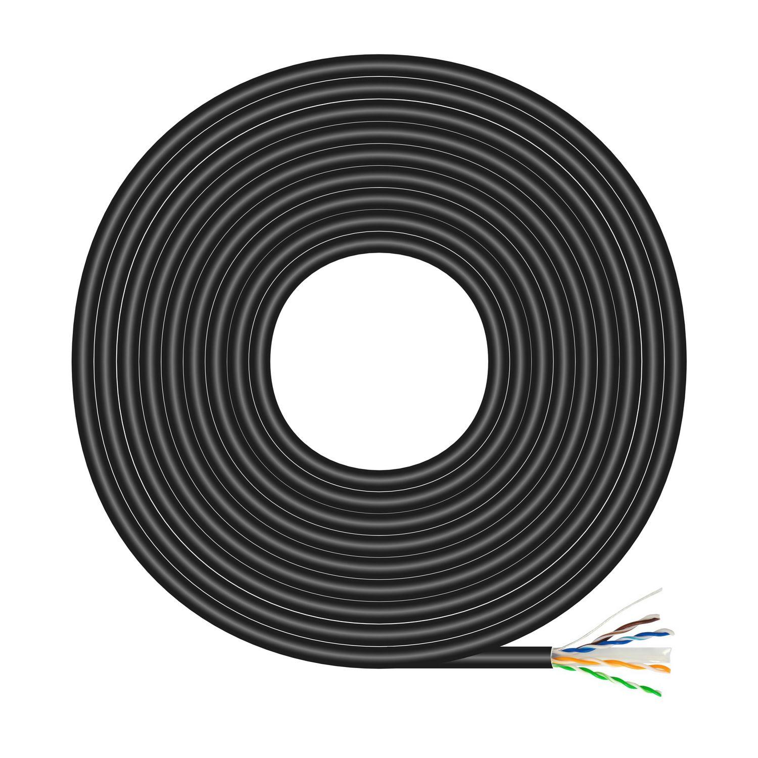 Cabo de Rede Exterior AISENS A135-0675 (100 m - Cat6 - Preto)
