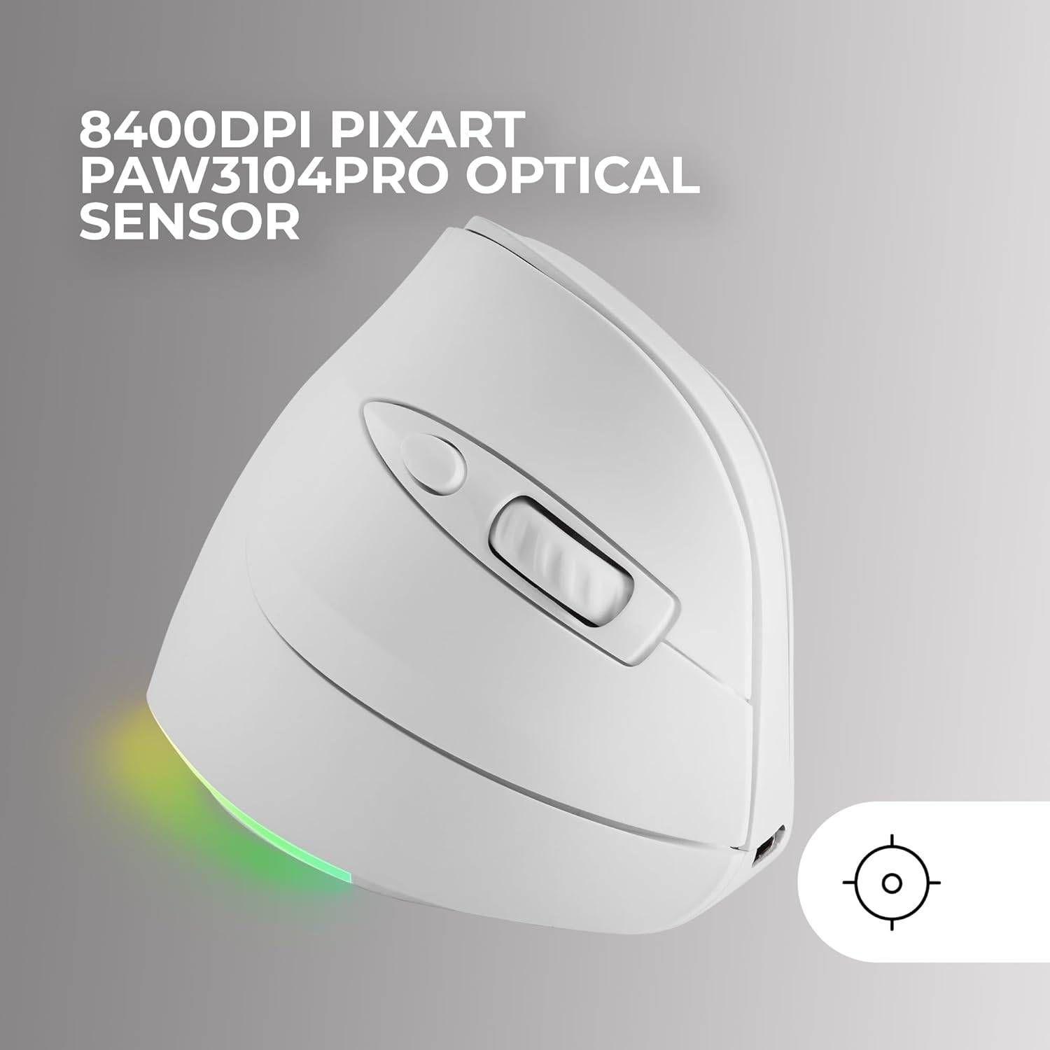 Rato Gaming MARS GAMING MM-SK Vertical (Mão direita - 8400 DPI - Ótico - Branco), miniatura 5