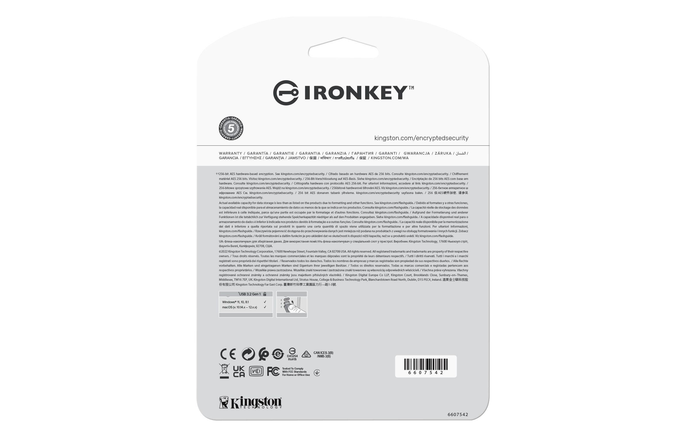 Pen USB KINGSTON IronKey Vault Privacy 50 (512 GB - Tampa - USB Type-C - Preto e Azul) — miniatura 4