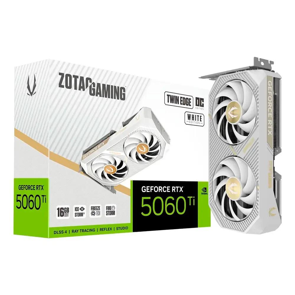 Placa Gráfica ZOTAC GAMING GeForce RTX 5060 Ti Twin Edge OC White Edition (GeForce RTX 5060 Ti - 28 Gbps - 16 GB - Branco) — miniatura 2