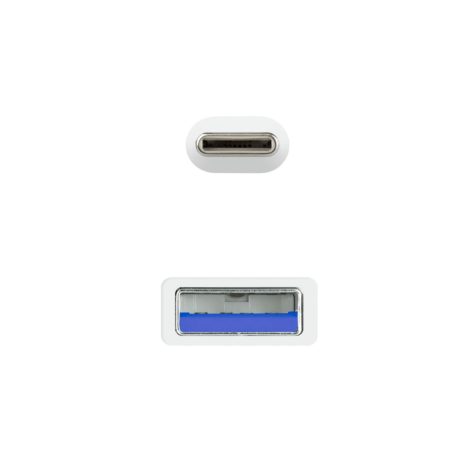 Cabo USB NANOCABLE 10.01.4002-W (2 m - USB A - USB C - Branco) — miniatura 4