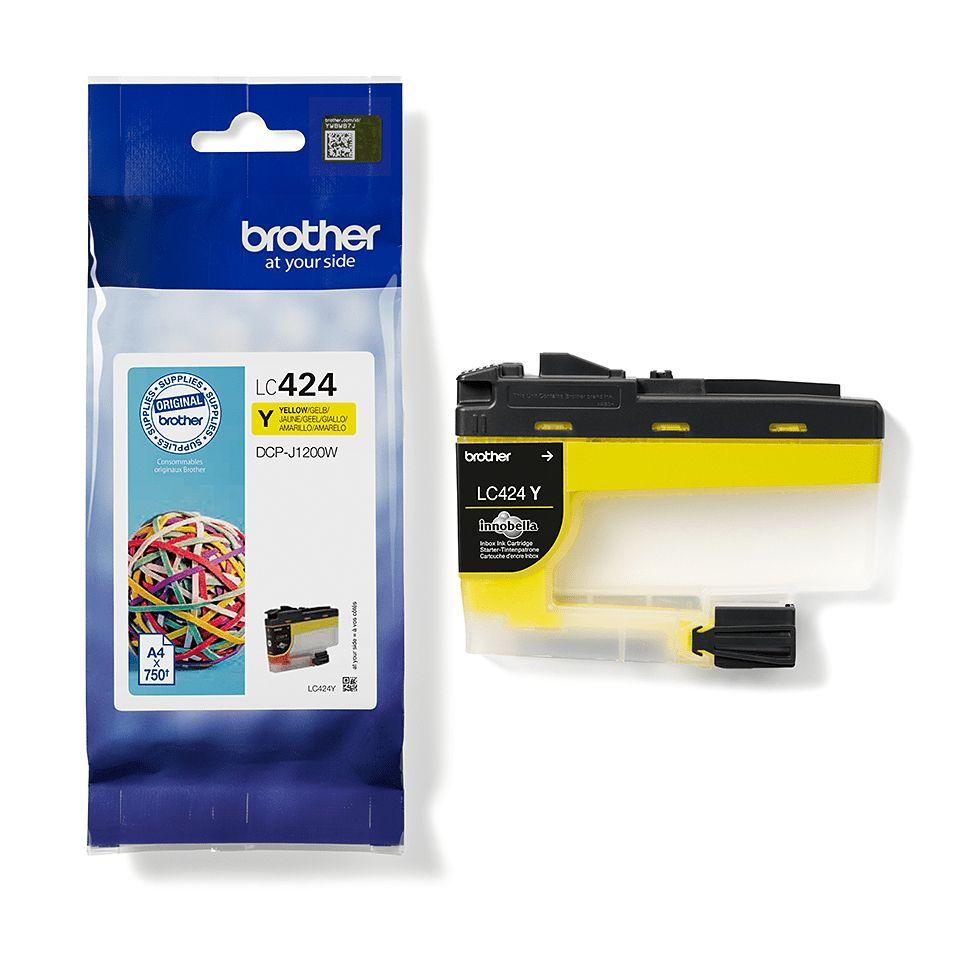 Tinteiro BROTHER LC424Y (750 páginas - Amarelo), miniatura 5