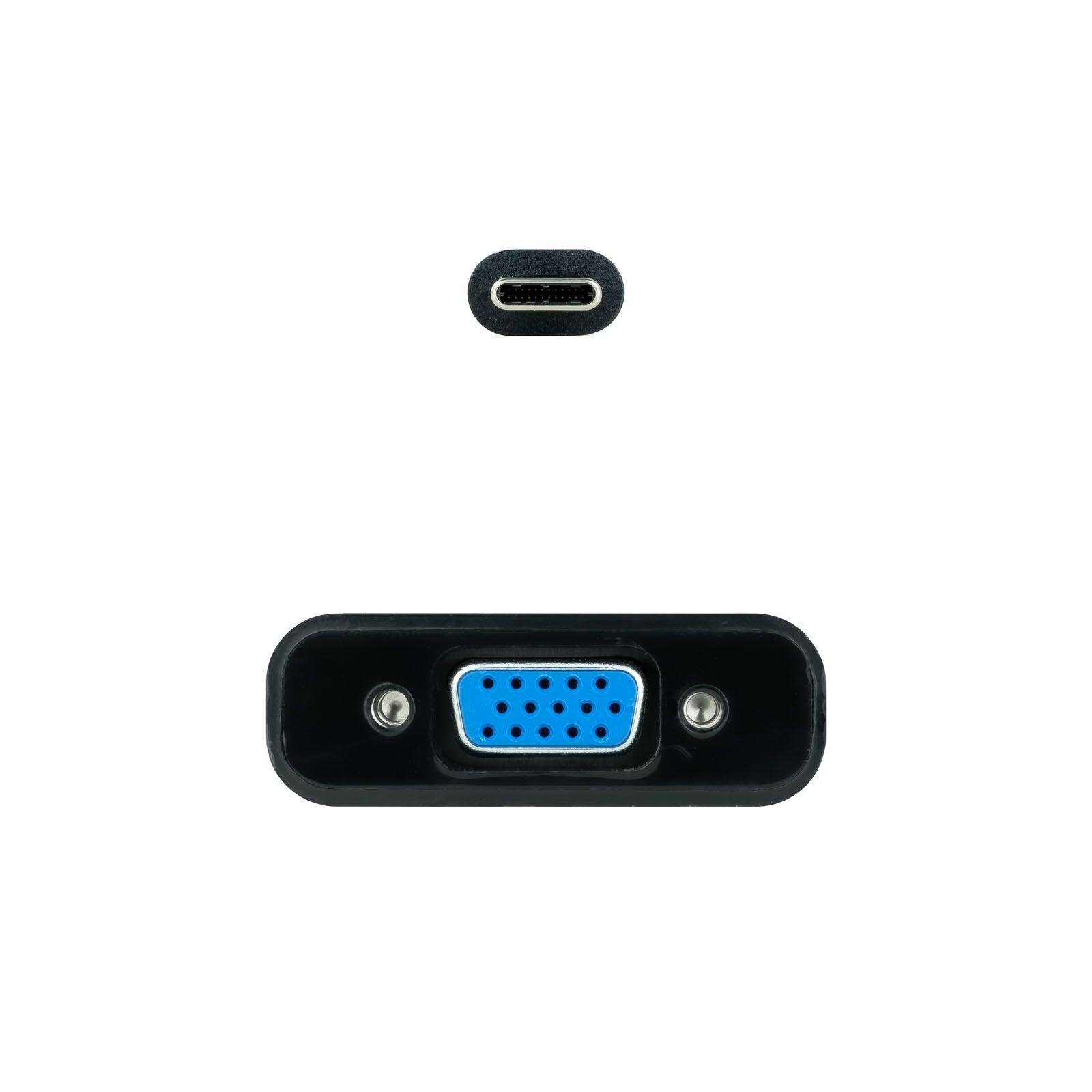 Conversor USB-C para VGA NANOCABLE 10.16.4101-BK (10 cm - USB Type-C - Preto) — miniatura 3