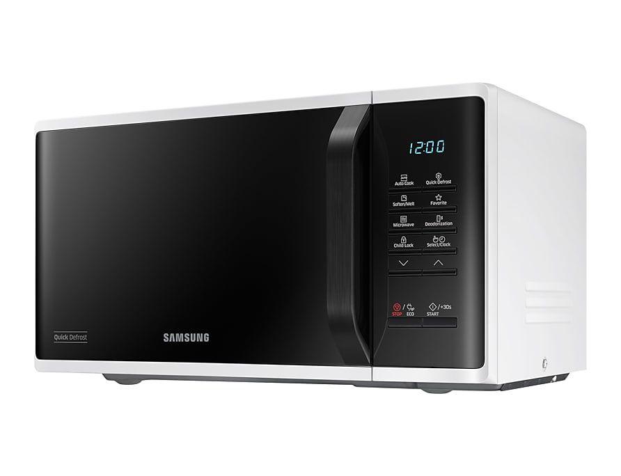 Micro-ondas SAMSUNG MS23K3513AW/EC (800 W - 23 l - Botões, rotativo - Branco/Preto), miniatura 3
