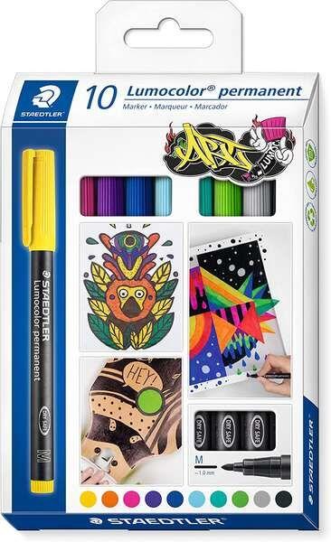 Marcador Permanente STAEDTLER Lumocolor 317 C10 (Multicor)