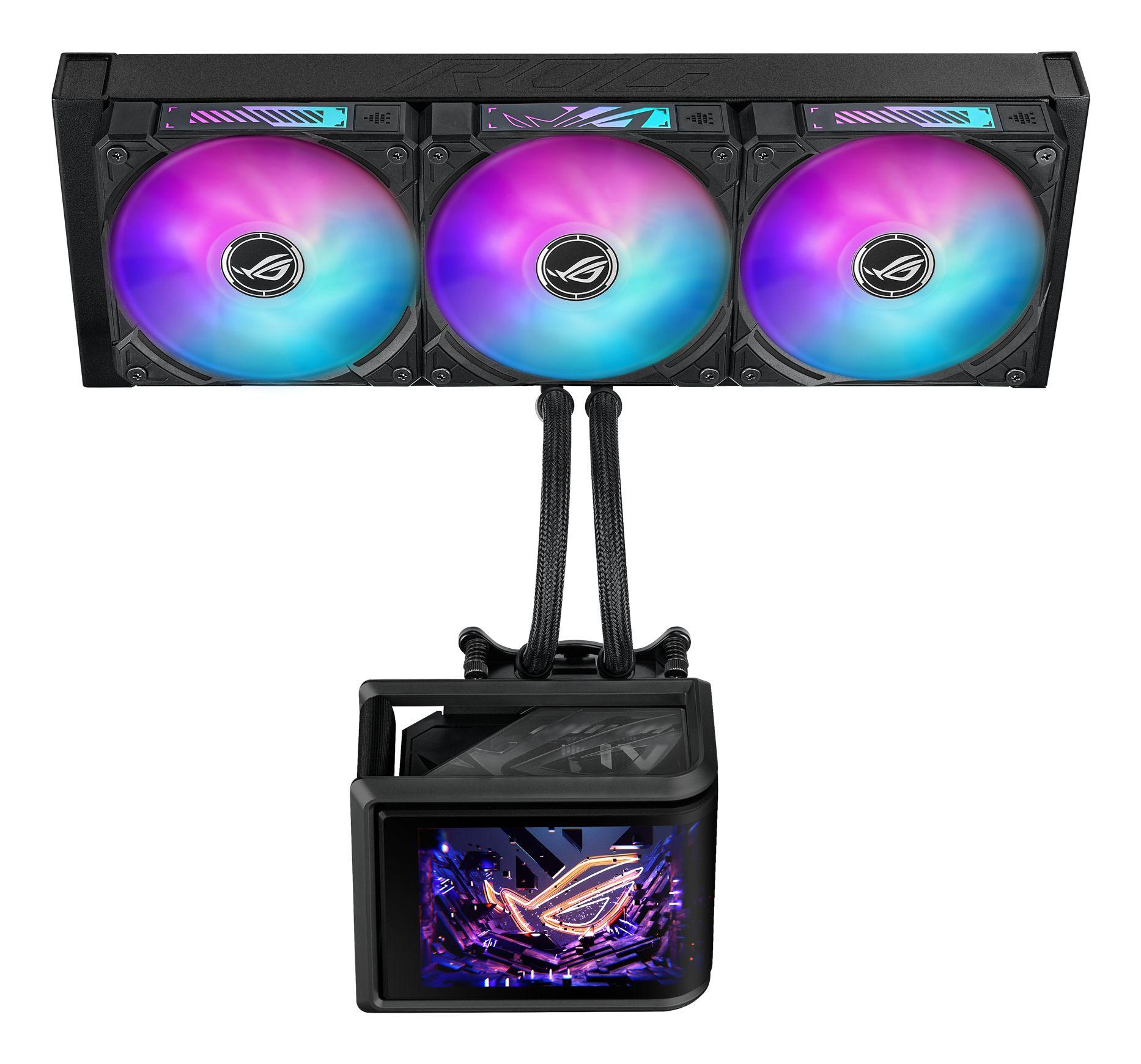 Sistema de Refrigeração Líquida AIO ASUS ROG Ryuo IV SLC 360 ARGB (120 mm - 3 ventoinhas - 2650 RPM - Preto), miniatura 5