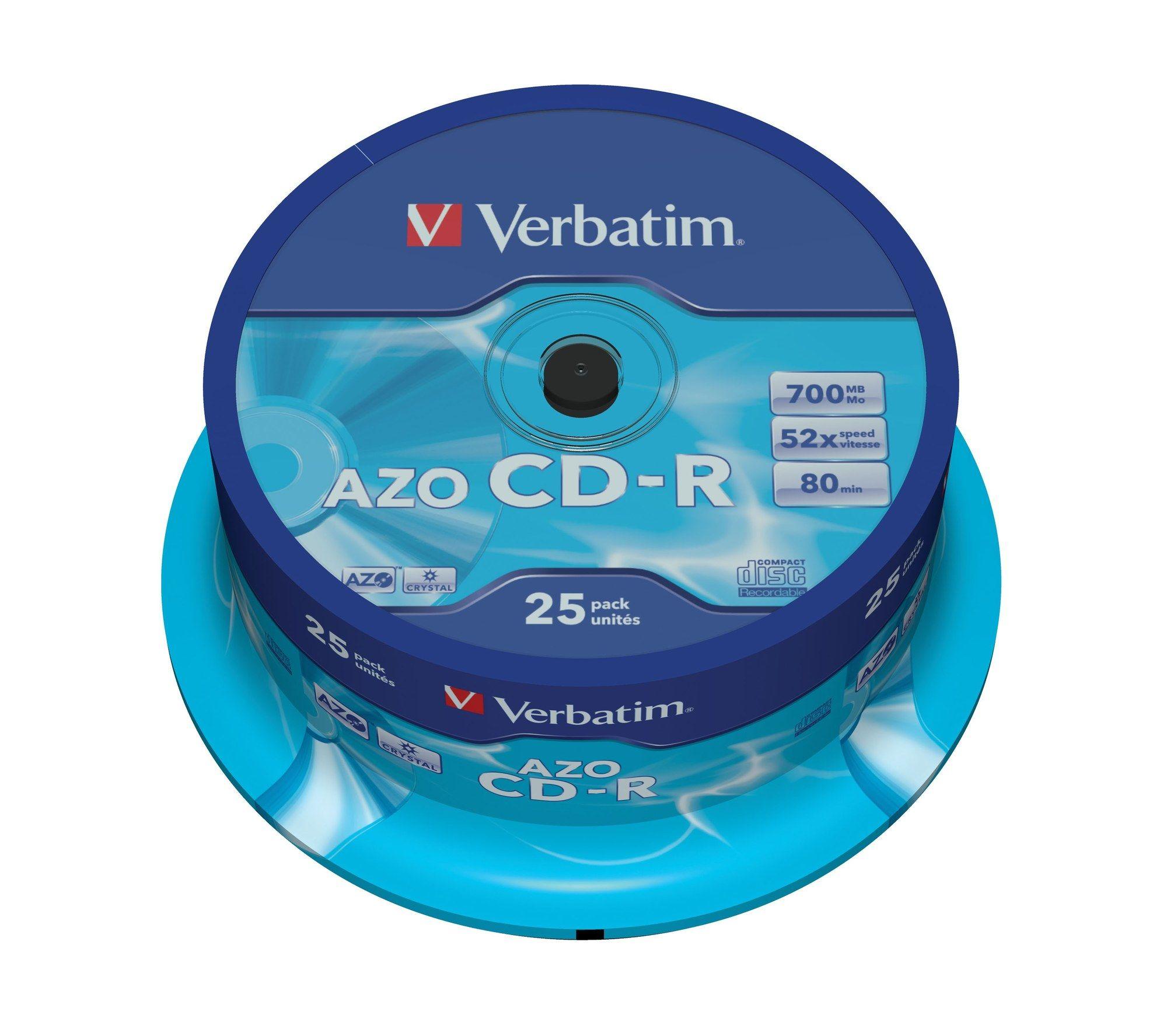 Disco CD-R VERBATIM 43352 (700MB - 80 min - 52x - Pack de 25)