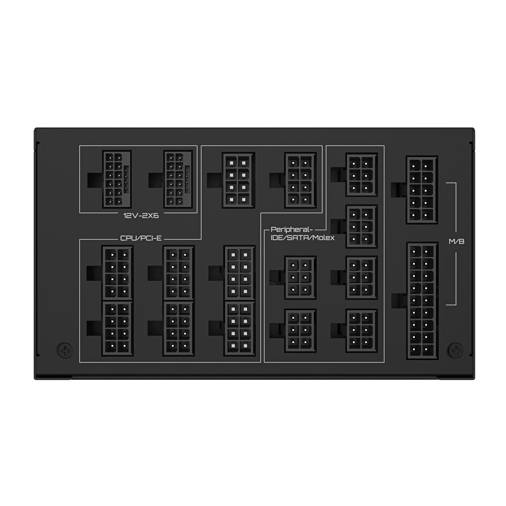 Fonte de Alimentação GIGABYTE UD1600PM PG5 AI TOP (ATX - 1600 W - 80 Plus Platinum - Preto), miniatura 3