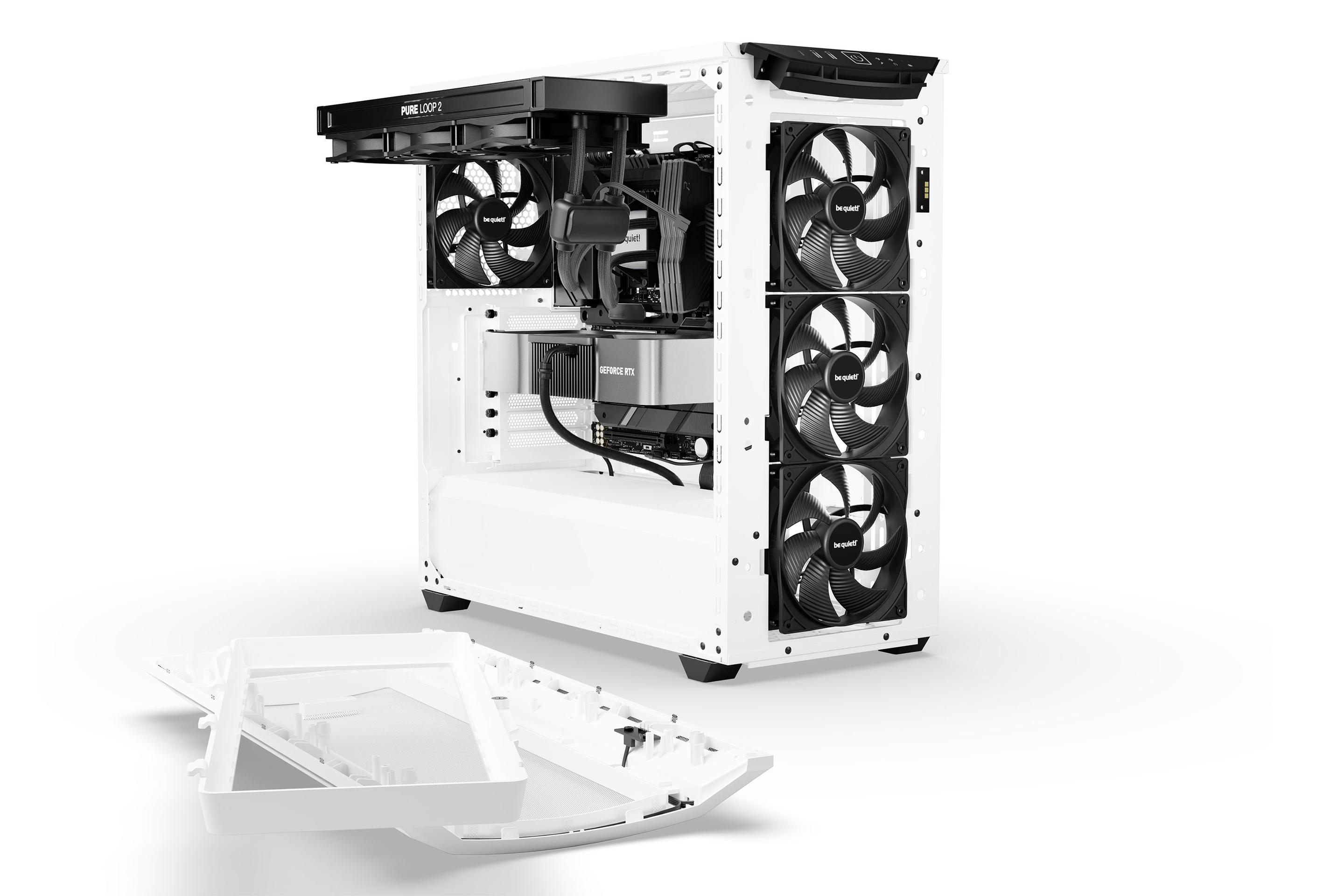 Caixa PC BE QUIET! Shadow Base 800 DX (ATX, EATX, micro ATX, Mini-ITX - ATX, PS2 - Midi Tower - Branco) — miniatura 8