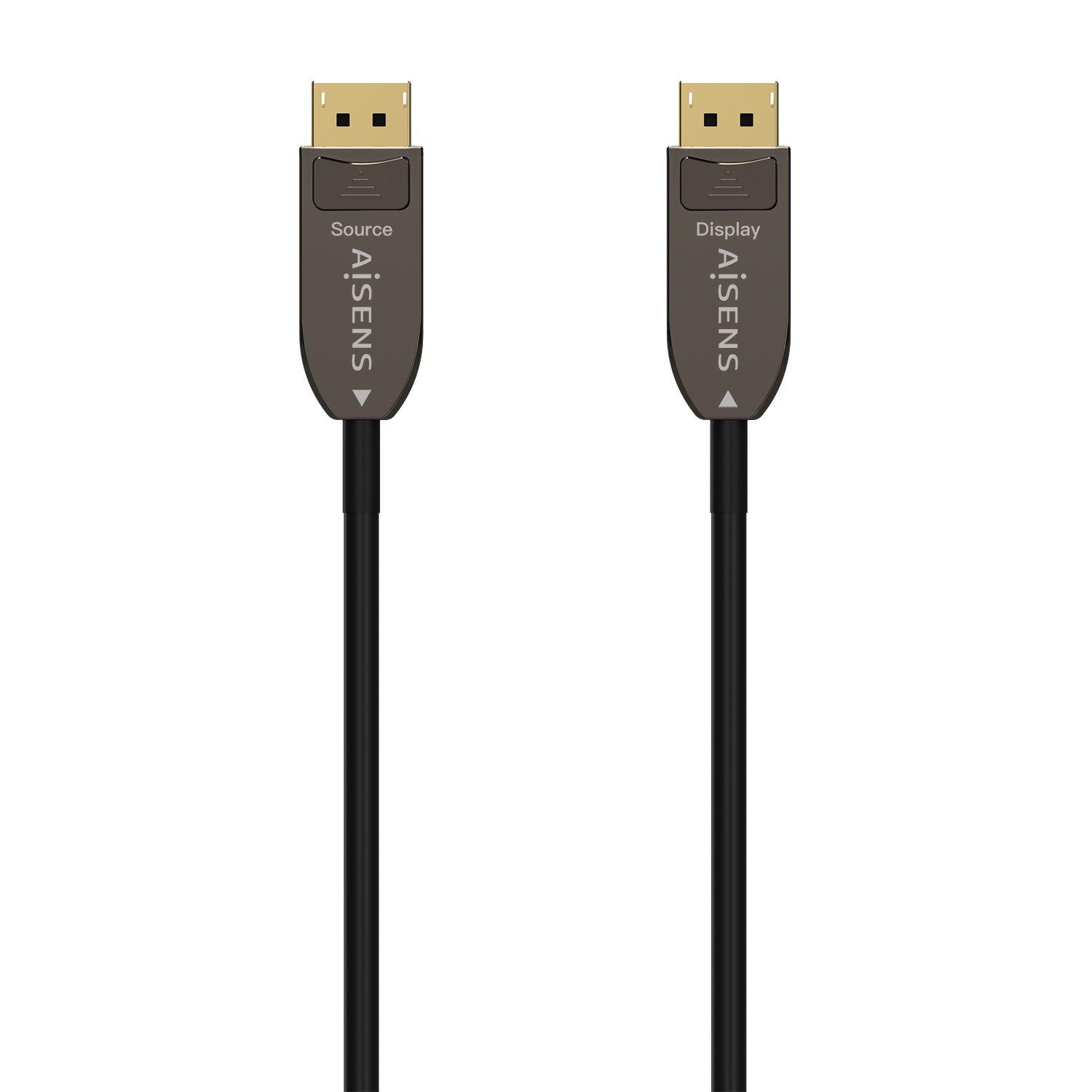 Cabo DisplayPort de Fibra Ótica AISENS A155-0609 (30 m - Preto)