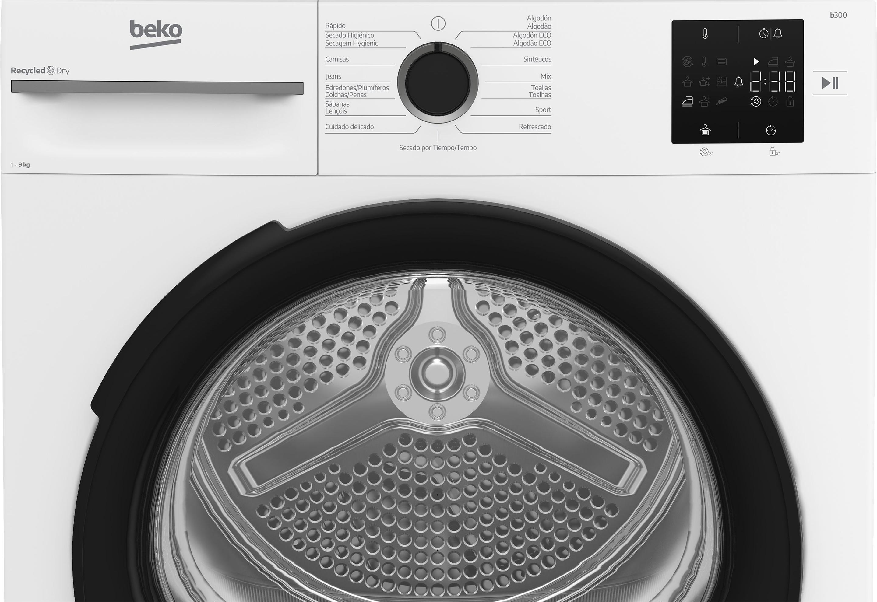 Máquina de Secar Roupa Independente BEKO BM3T39220WB (9 kg - Bomba de calor - Direita - Branco) — miniatura 4