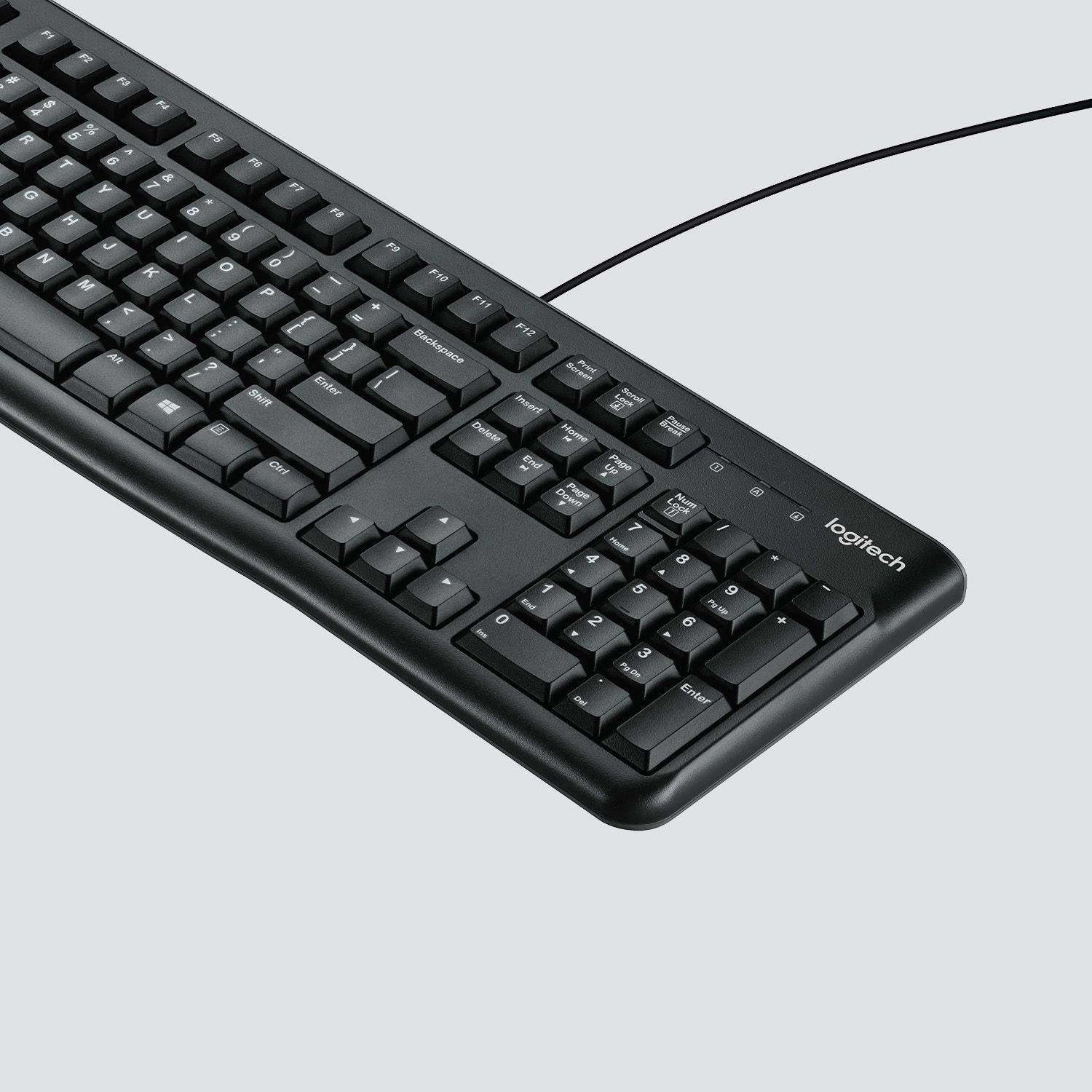 Teclado LOGITECH K120 (Suíço - USB - Com fios - Preto) — miniatura 2