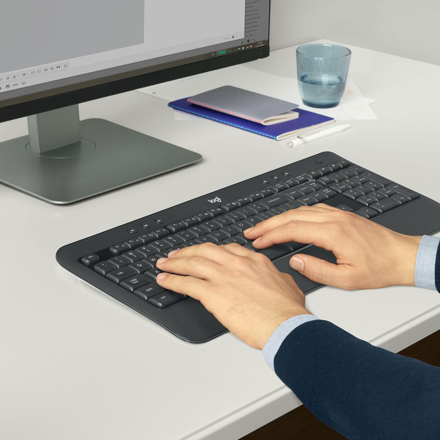 Conjunto de Teclado e Rato LOGITECH MK540 Advanced (Belga - Interruptor de membrana - Tamanho completo - Preto) — miniatura 14