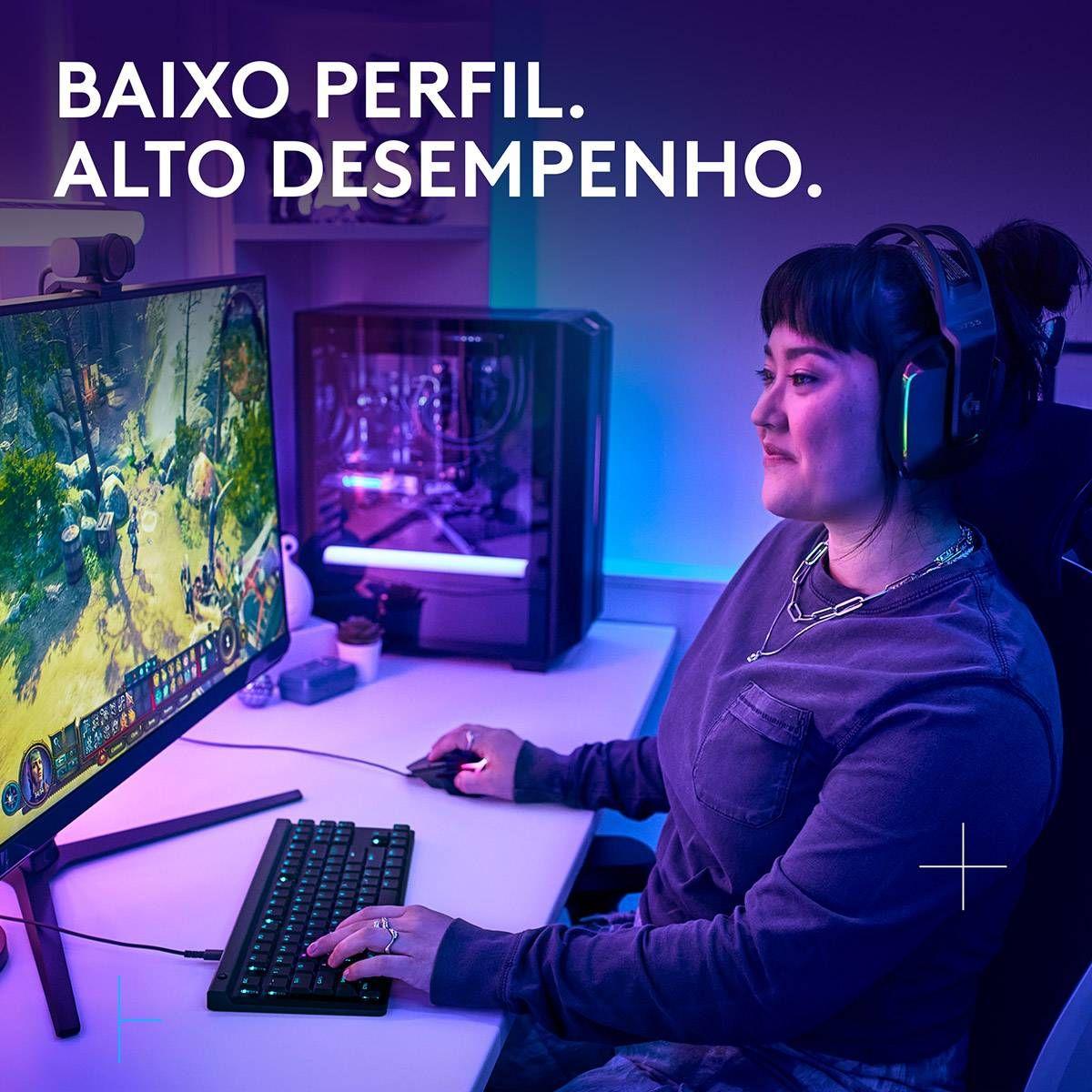 Teclado LOGITECH G515 TKL Wired (Inglês - Logitech GL Tactile - Sem teclado numérico - Preto) — miniatura 3
