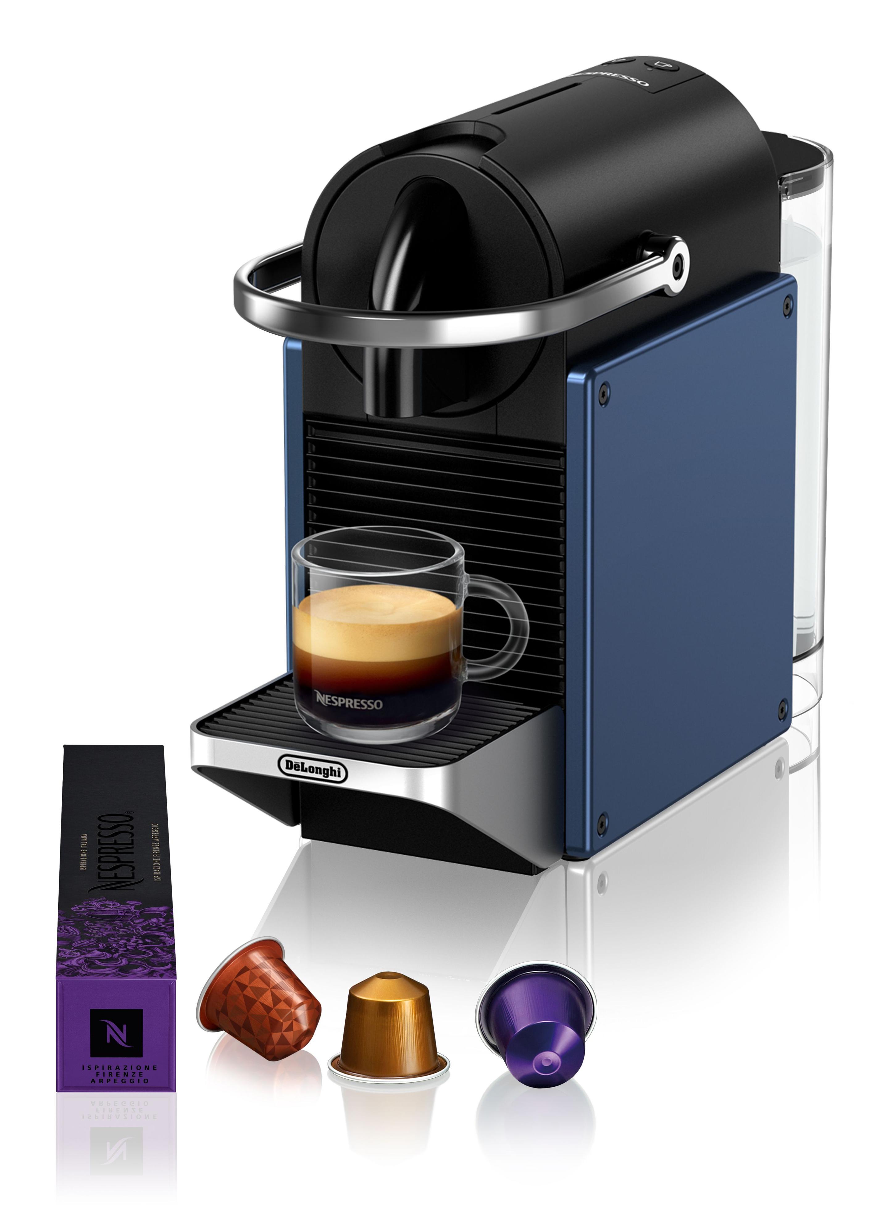 Máquina de Café de Cápsulas DELONGHI Pixie EN127.BL (Cápsula de café - 1260 W - 19 bar - Azul e Prateado)