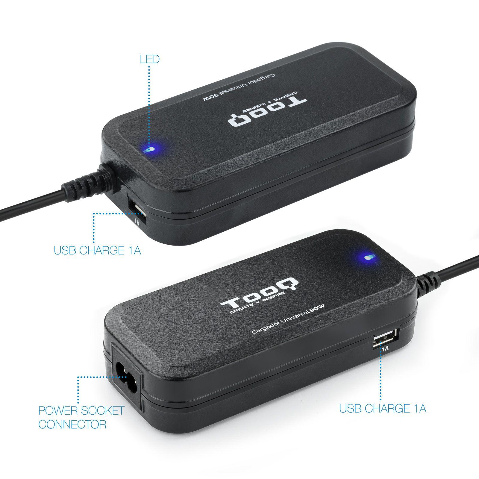 Carregador de Portátil TOOQ TQLC-90BS02AT (90 W - 12-20 V - Preto), miniatura 3