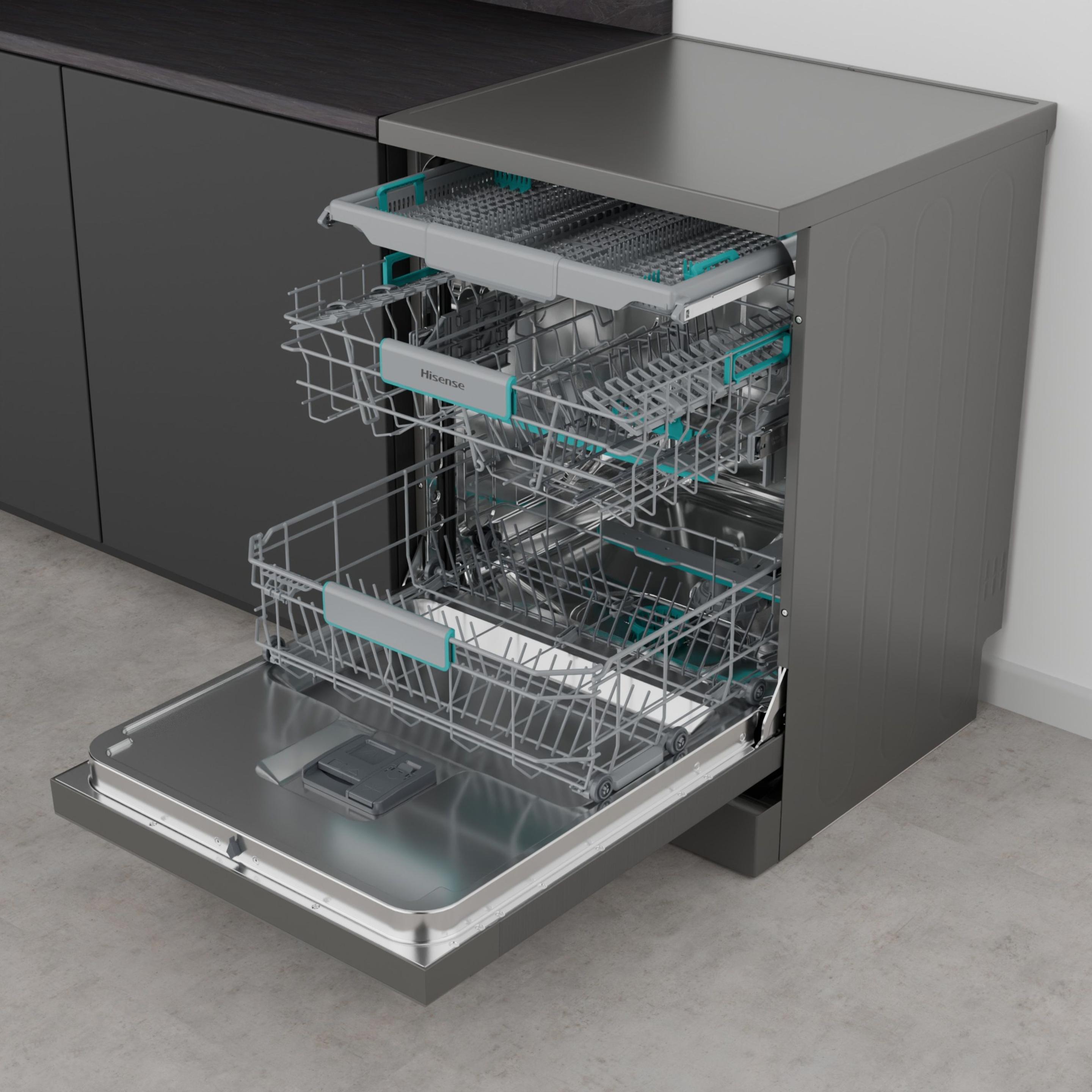 Máquina de Lavar Loiça Independente HISENSE HS663A90XUK (Largura 60 cm - 16 talheres - B - Inox), miniatura 6