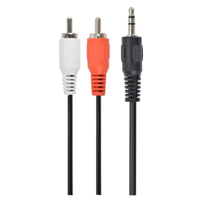 Cabo Adaptador Áudio GEMBIRD CCA-458 (1,5 m - Jack 3,5 mm - 2 x RCA - Preto), miniatura 2
