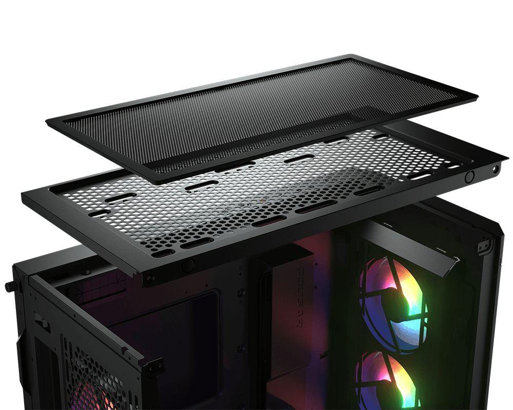 Caixa PC COUGAR DuoFace Pro RGB (Midi Tower - Nylon - 19 cm - Preto) — miniatura 8